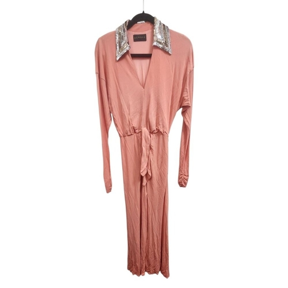 Dundas Long Sleeve Cinched Gown Size S - Picture 2 of 16